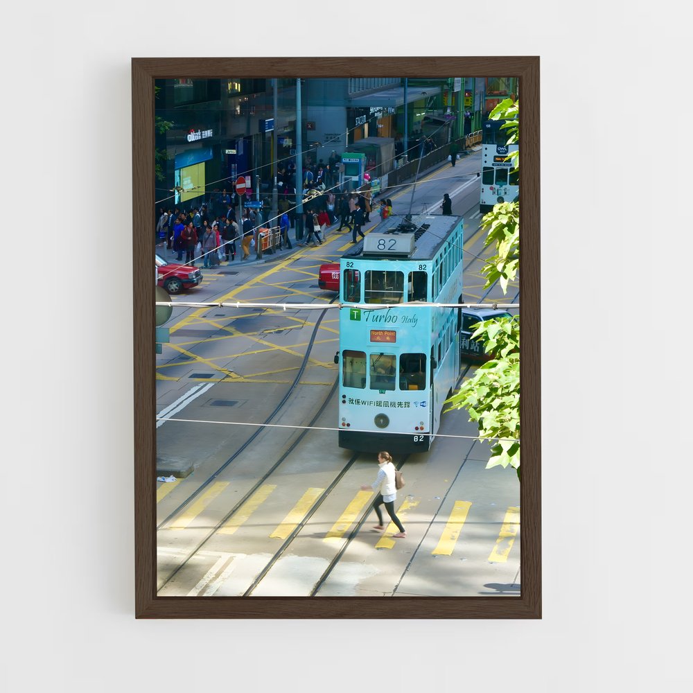 ap-double decker hong kong-3 cadre Bois foncé