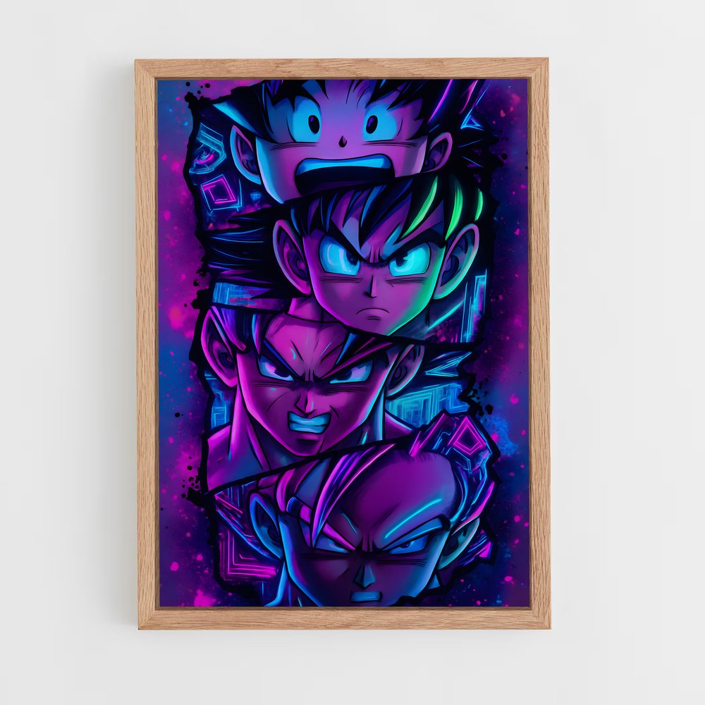 ap-dragon ball-7 cadre Bois clair