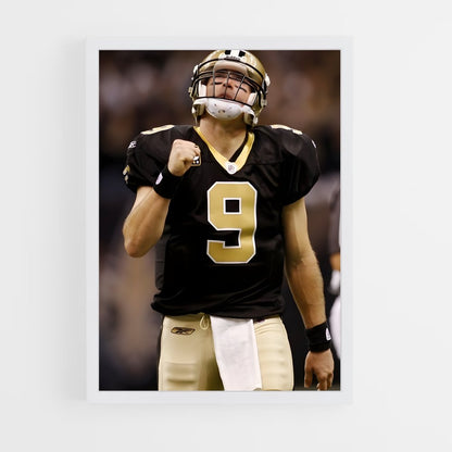 ap-drew brees-5 cadre Blanc