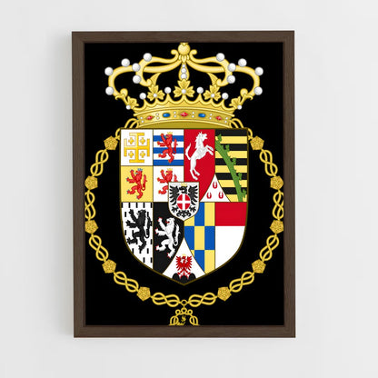 ap-duchy of savoy flag-1 cadre Bois foncé