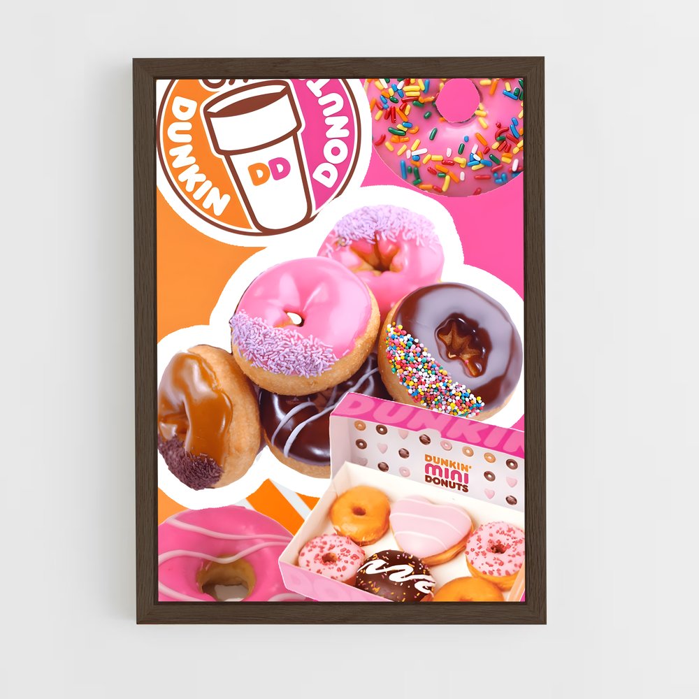 ap-dunkin donuts-3 cadre Bois foncé