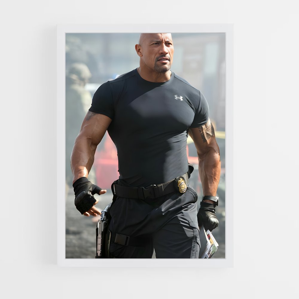 ap-dwayne johnson-2 cadre Blanc
