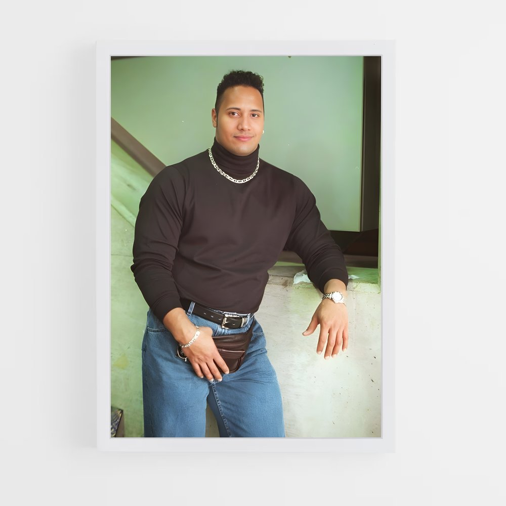 ap-dwayne johnson-9 cadre Blanc
