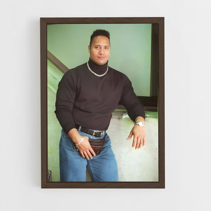 ap-dwayne johnson-9 cadre Bois foncé