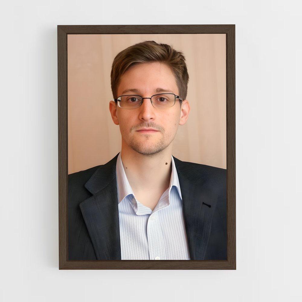 ap-edward snowden-2 cadre Bois foncé