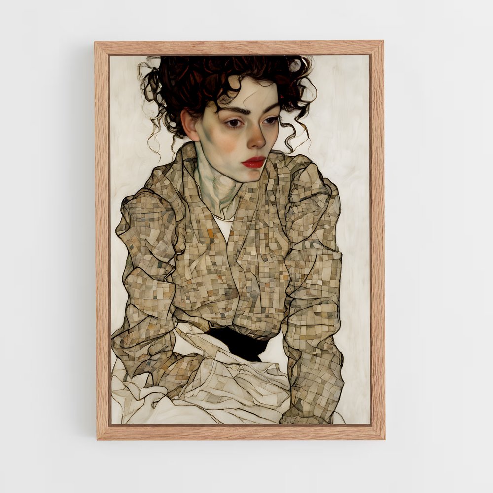 ap-egon schiele-1 cadre Bois clair
