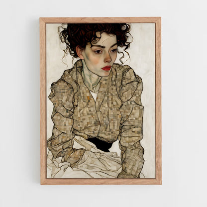 ap-egon schiele-1 cadre Bois clair