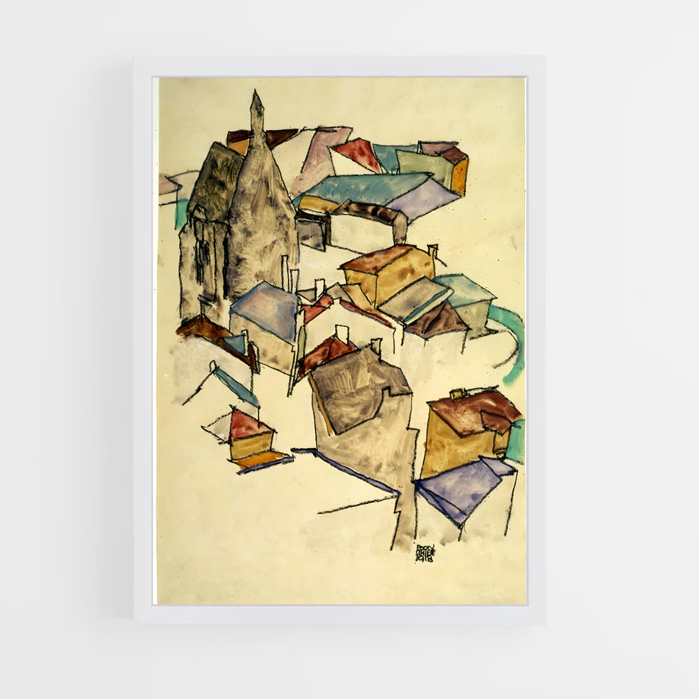 ap-egon schiele-7 cadre Blanc