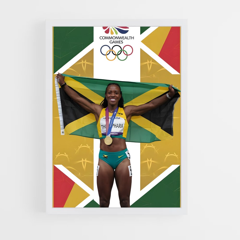 ap-elaine thompson-herah-3 cadre Blanc