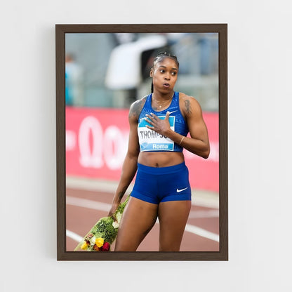 ap-elaine thompson-herah-4 cadre Bois foncé