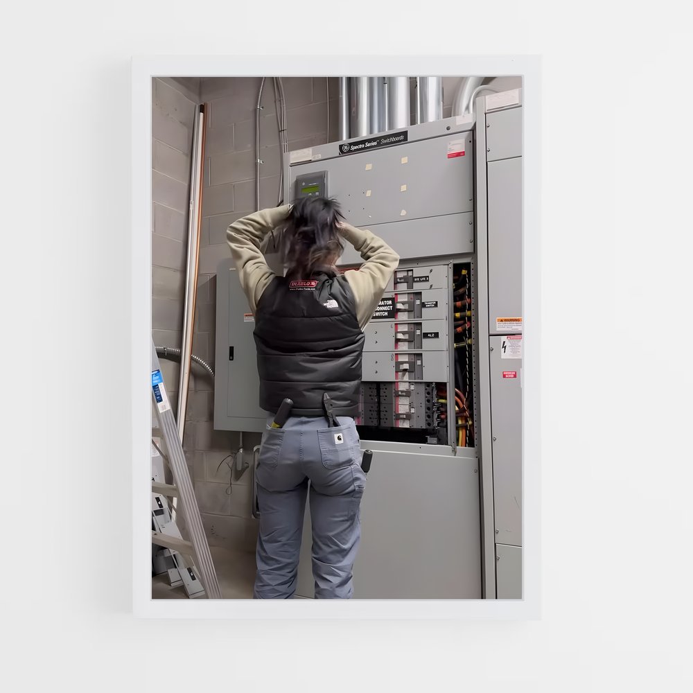 ap-electrician-7 cadre Blanc