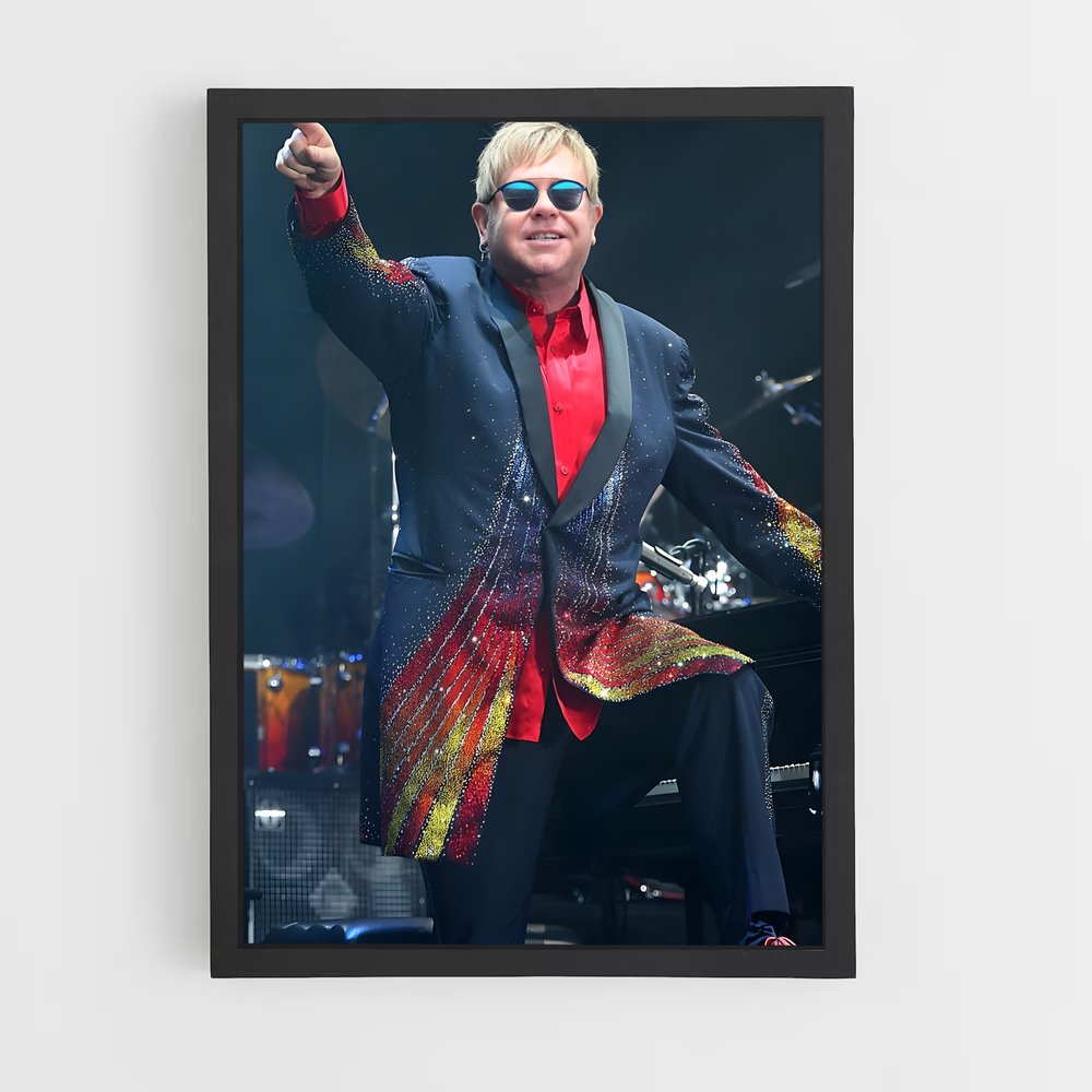 ap-elton john-7 cadre Noir