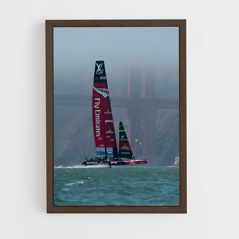 ap-emirates team new zealand-3 cadre Bois foncé