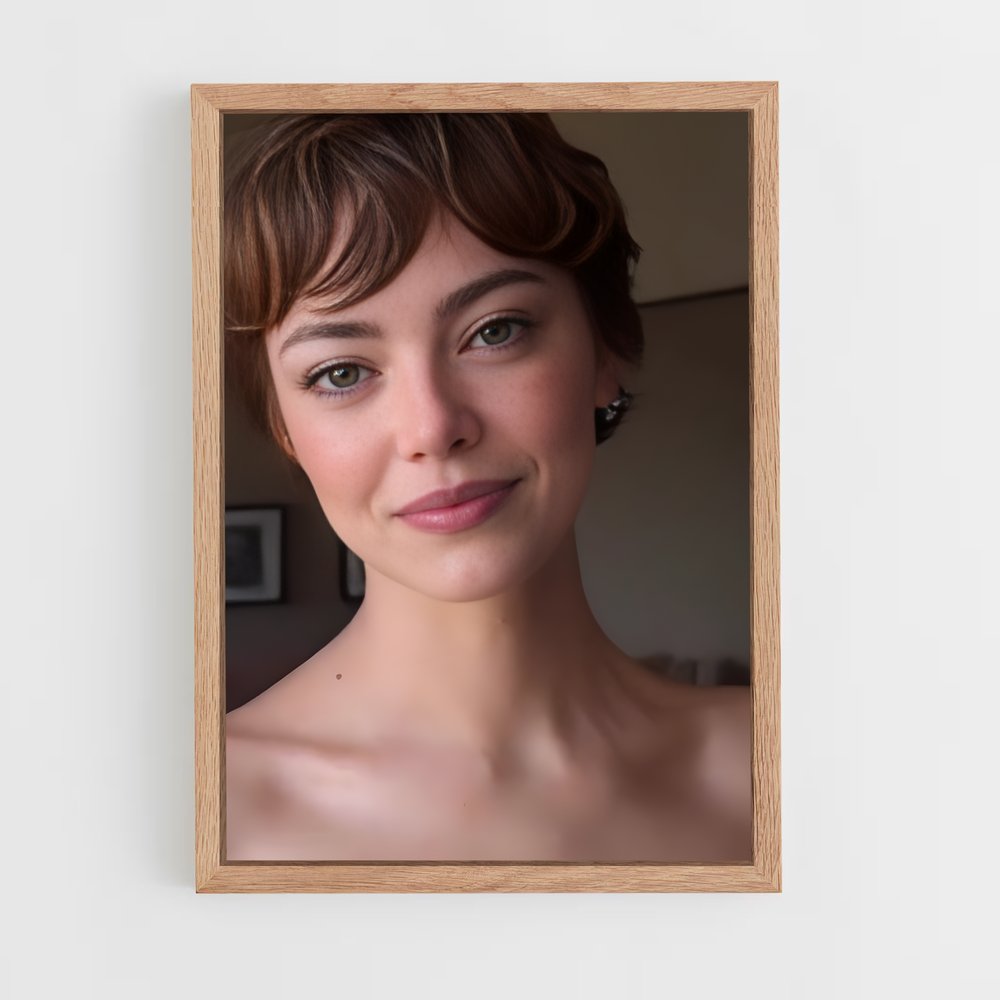 ap-emma stone-6 cadre Bois clair