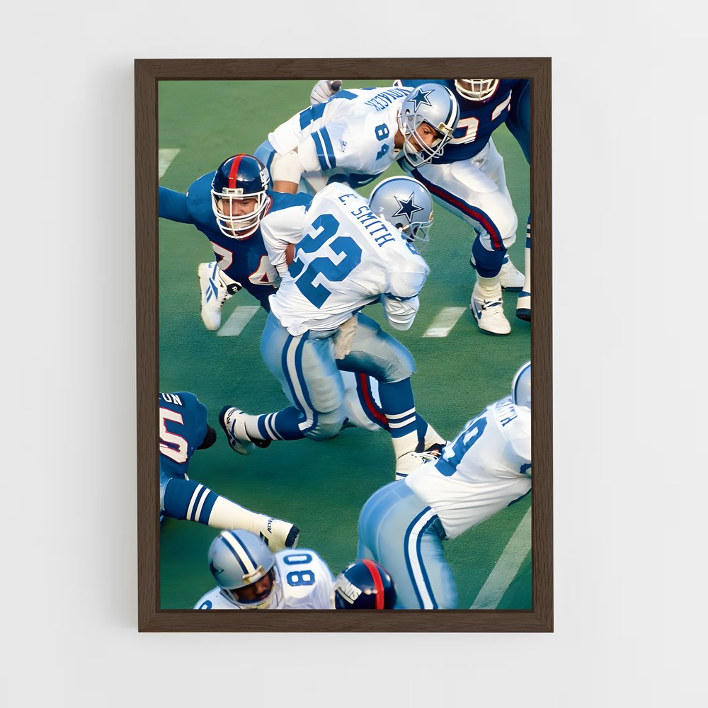 ap-emmitt smith-2 cadre Bois foncé