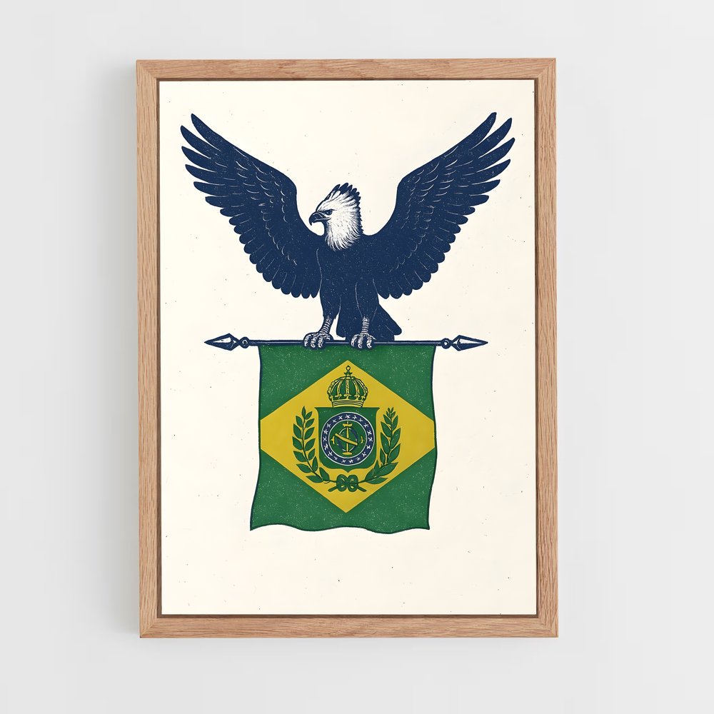 ap-empire of brazil flag-1 cadre Bois clair