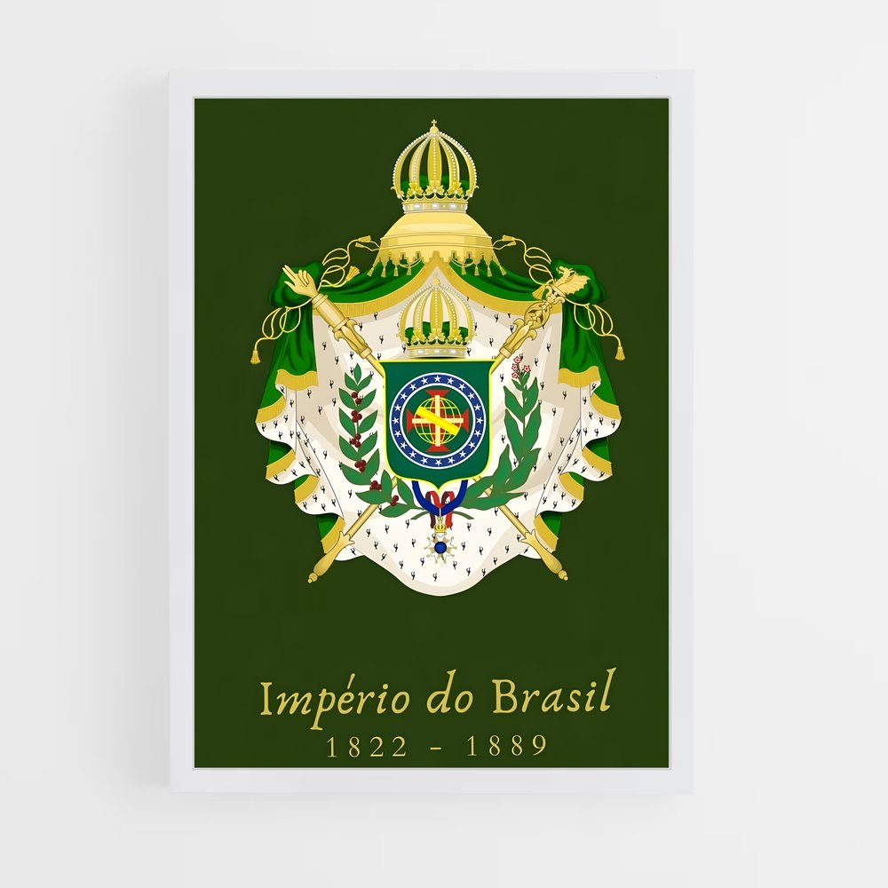 ap-empire of brazil flag-2 cadre Blanc