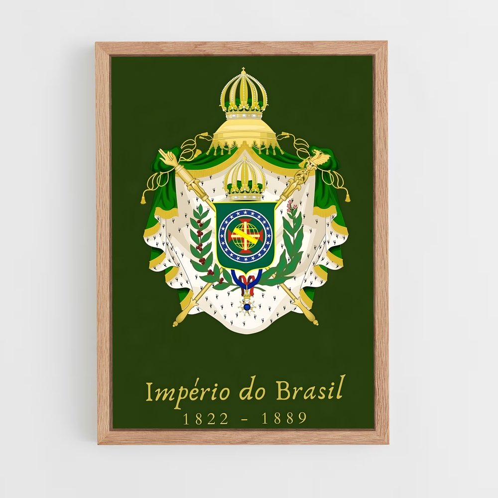 ap-empire of brazil flag-2 cadre Bois clair