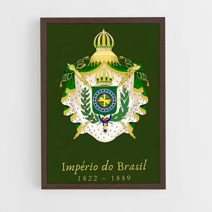 ap-empire of brazil flag-2 cadre Bois foncé