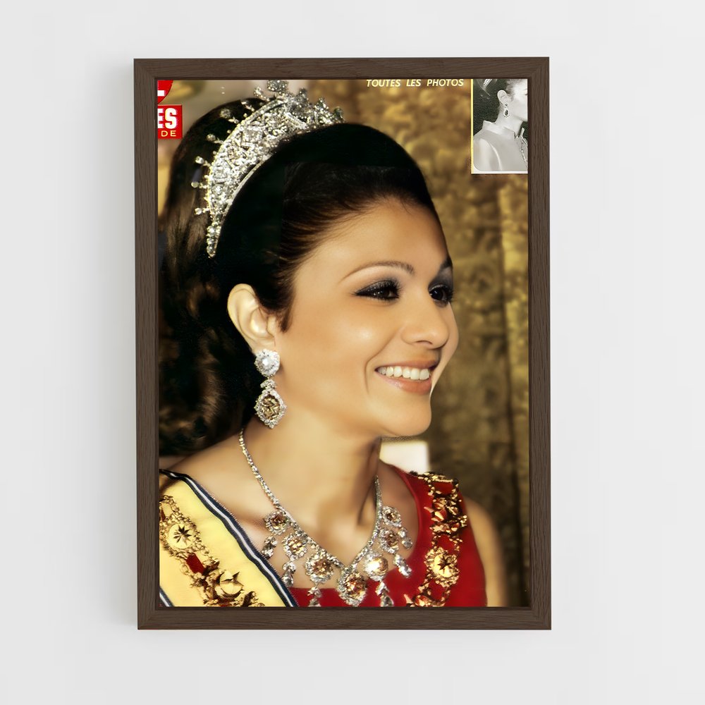 ap-empress farah pahlavi-1 cadre Bois foncé
