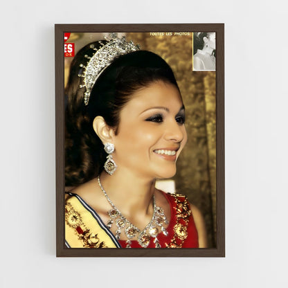 ap-empress farah pahlavi-1 cadre Bois foncé