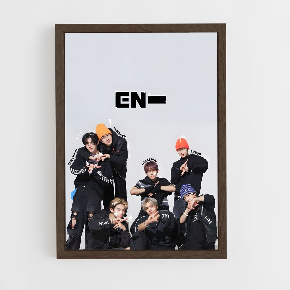 ap-enhypen-8 cadre Bois foncé