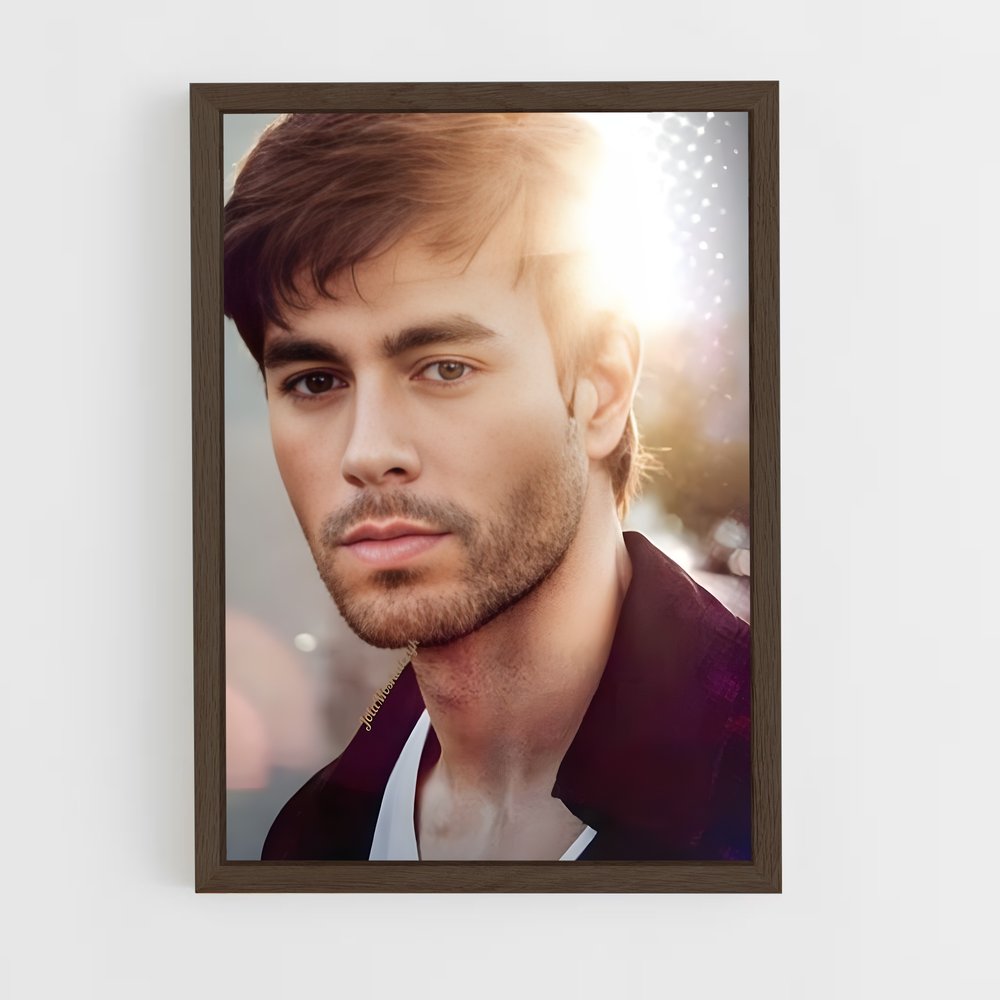 ap-enrique iglesias-6 cadre Bois foncé