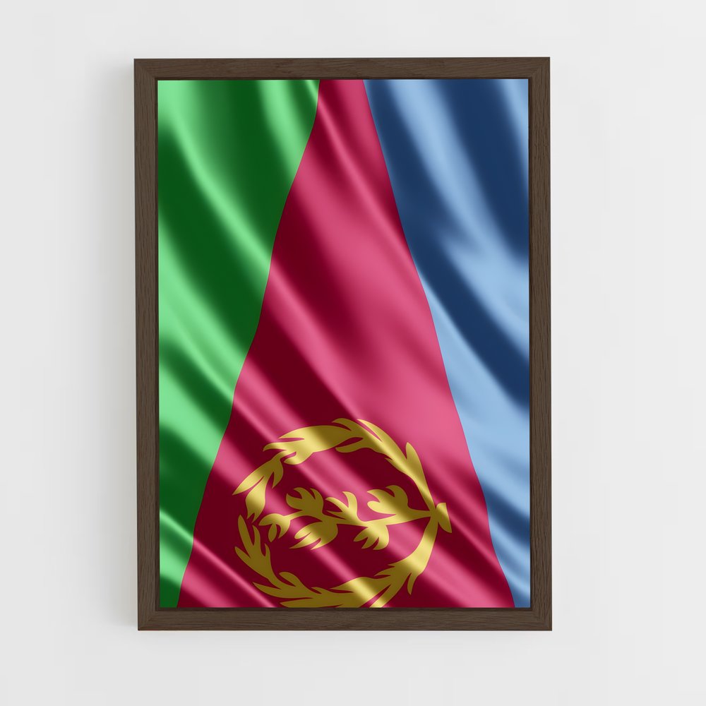 ap-eritrea flag-2 cadre Bois foncé