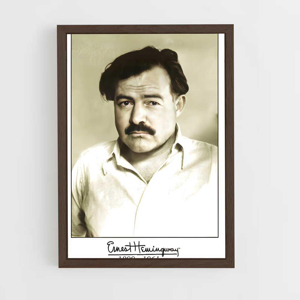 ap-ernest hemingway-2 cadre Bois foncé