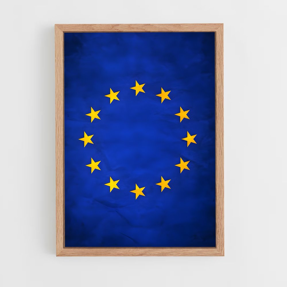 ap-european union flag-1 cadre Bois clair