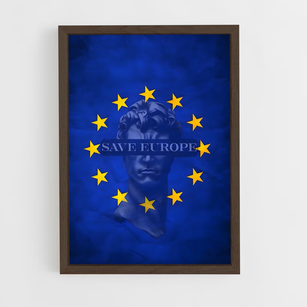 ap-european union flag-2 cadre Bois foncé