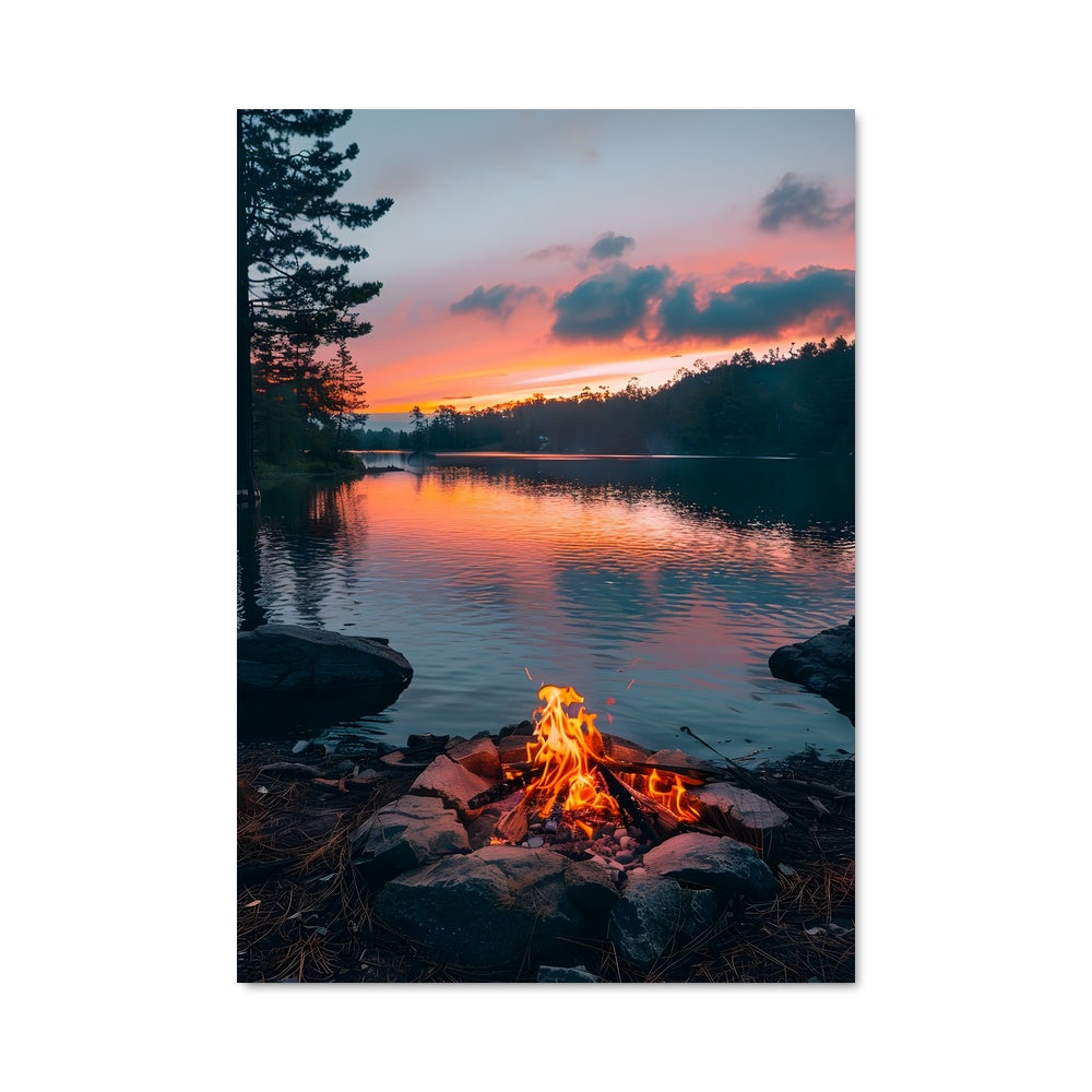 Poster Crépuscule au Bord de l'Eau