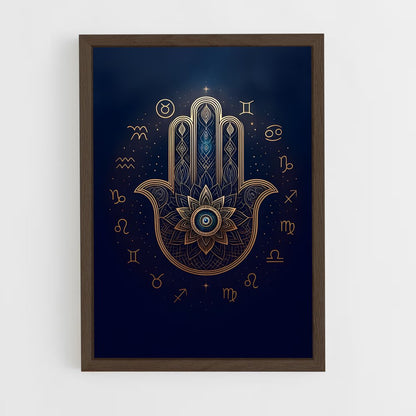 ap-evil eye-1 cadre Bois foncé