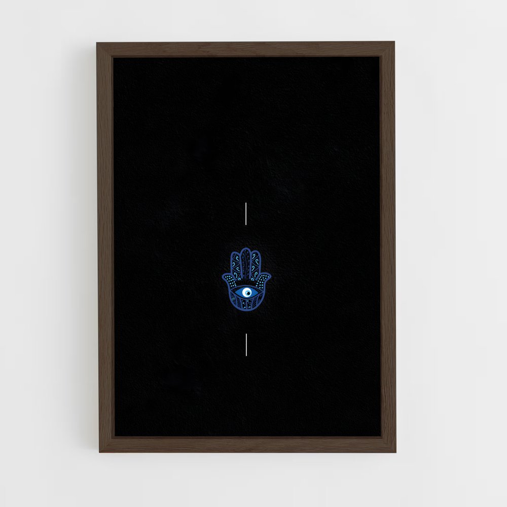 ap-evil eye-10 cadre Bois foncé