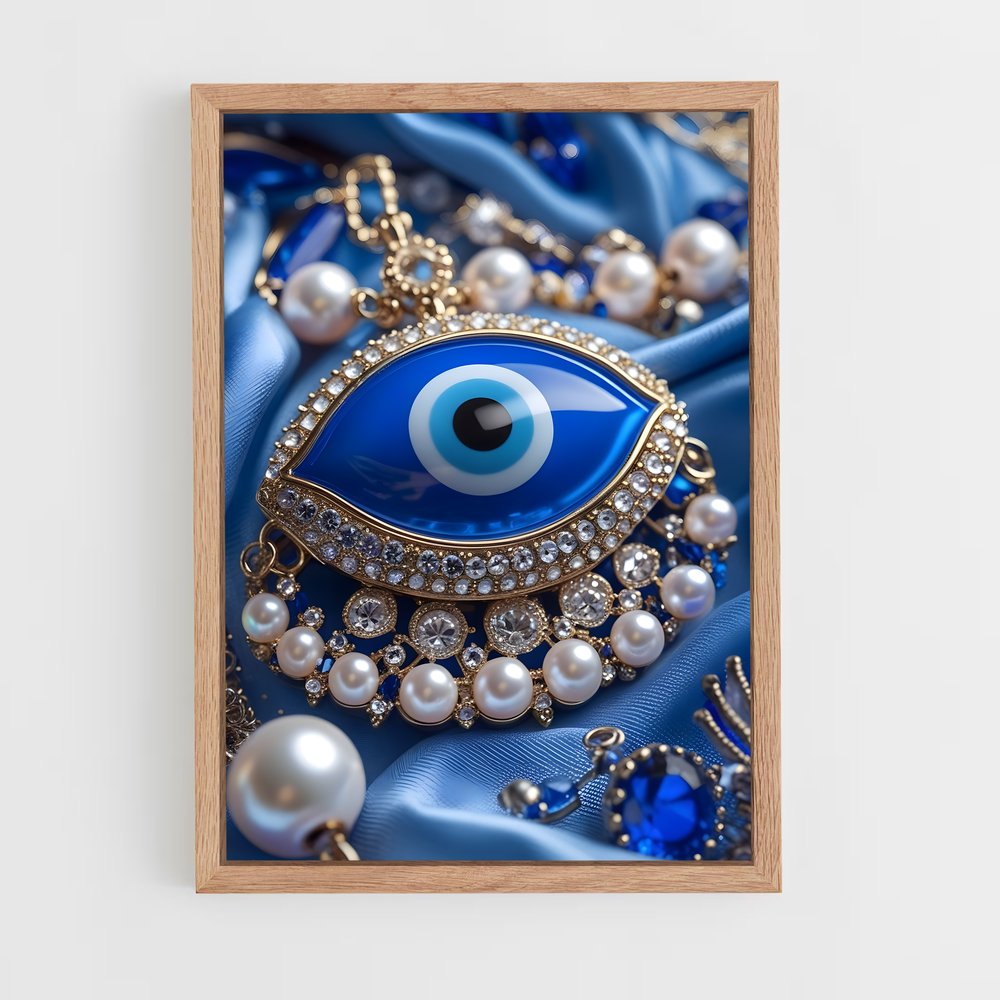 ap-evil eye-8 cadre Bois clair