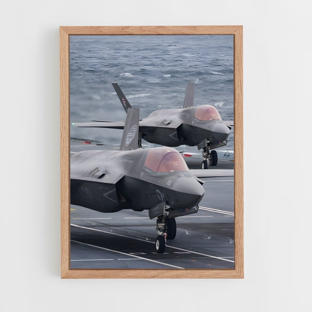 ap-f-35 lightning ii-7 cadre Bois clair