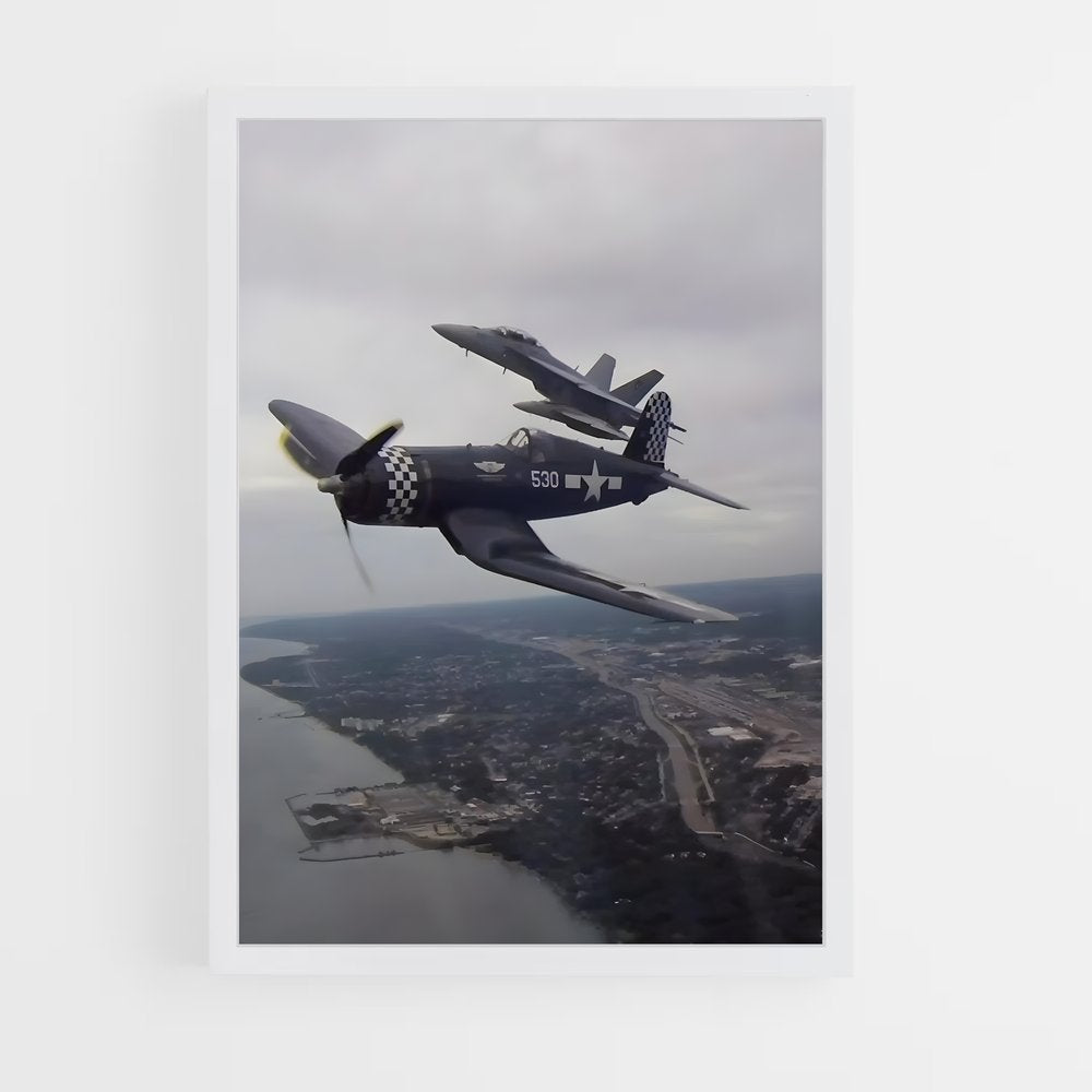 ap-f4u corsair-3 cadre Blanc