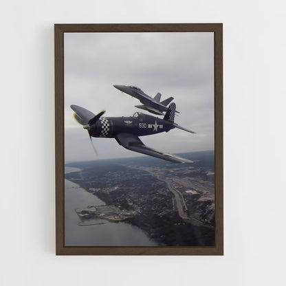 ap-f4u corsair-3 cadre Bois foncé