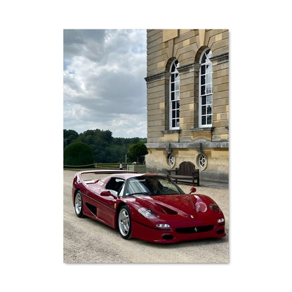 Poster Ferrari Rouge Urbaine
