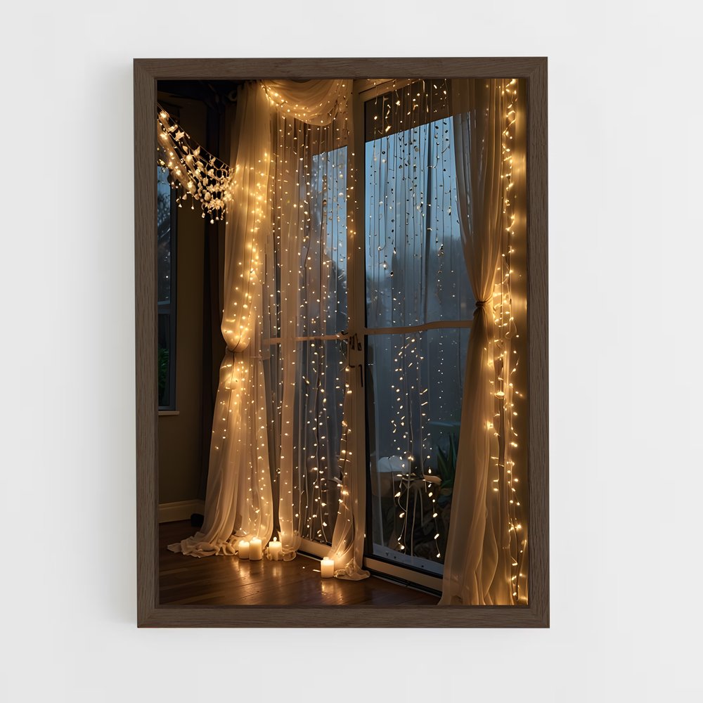 ap-fairy lights-5 cadre Bois foncé