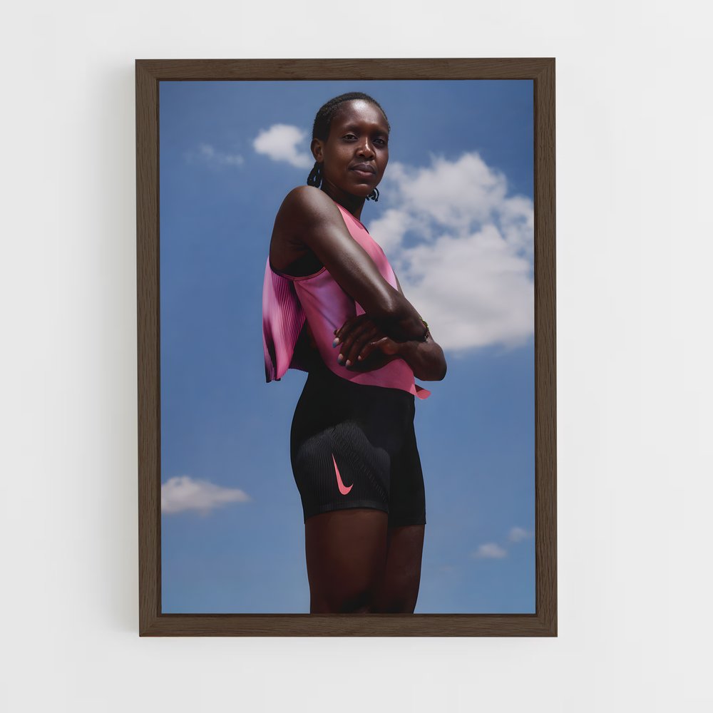 ap-faith kipyegon-3 cadre Bois foncé