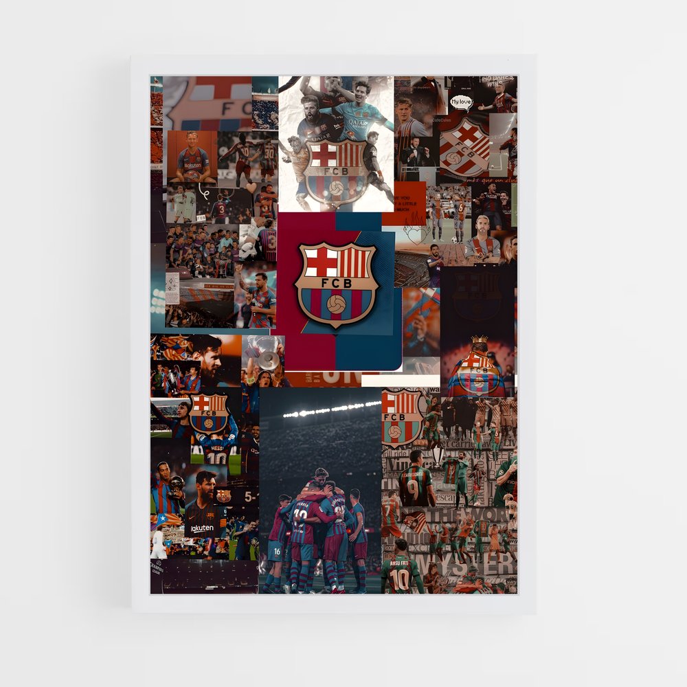 ap-fc barcelona-10 cadre Blanc