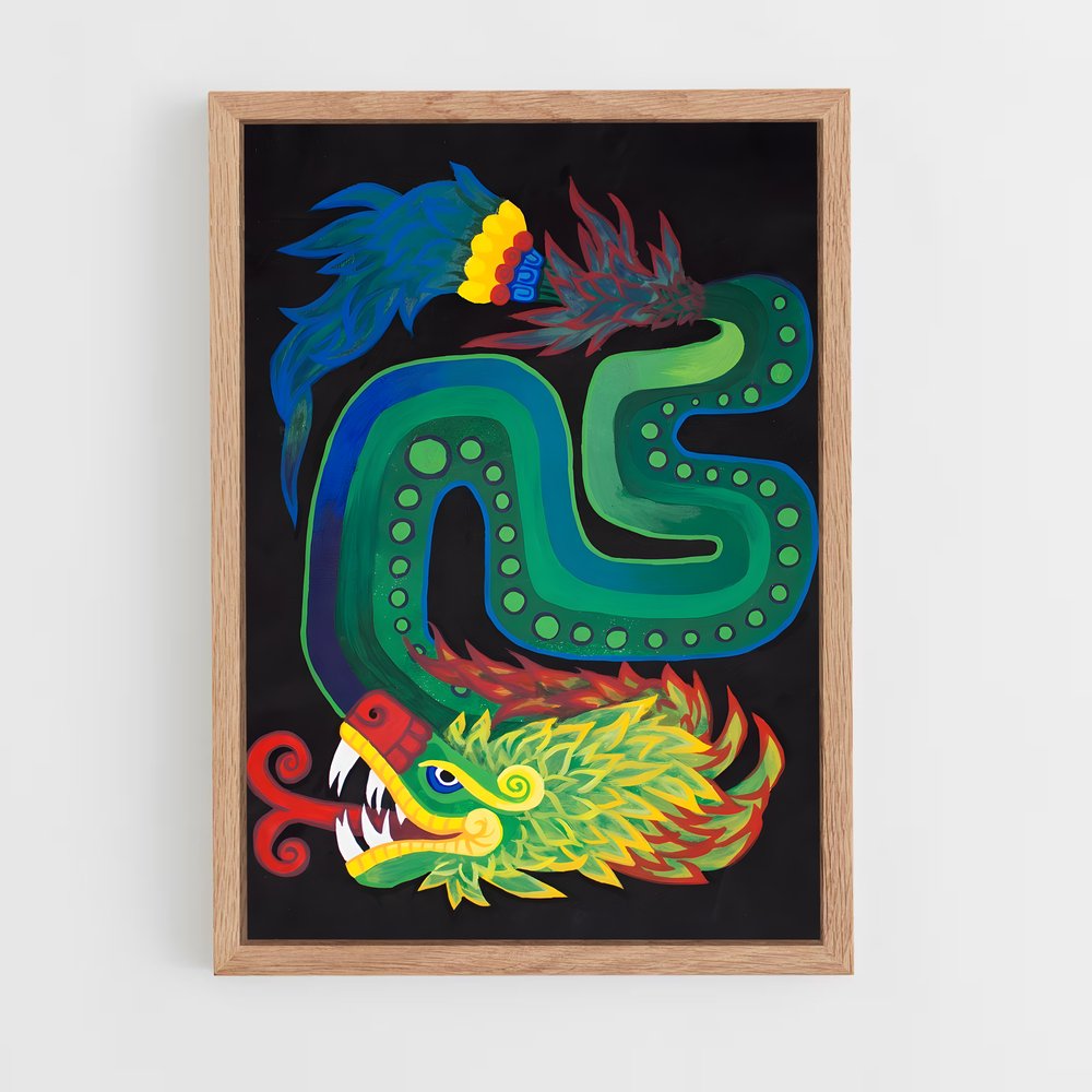 ap-feathered serpent-4 cadre Bois clair