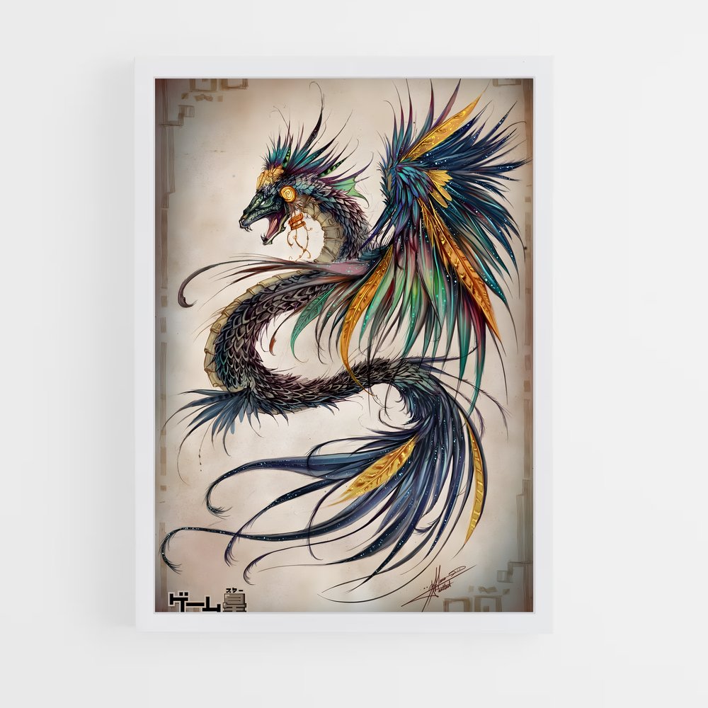 ap-feathered serpent-6 cadre Blanc