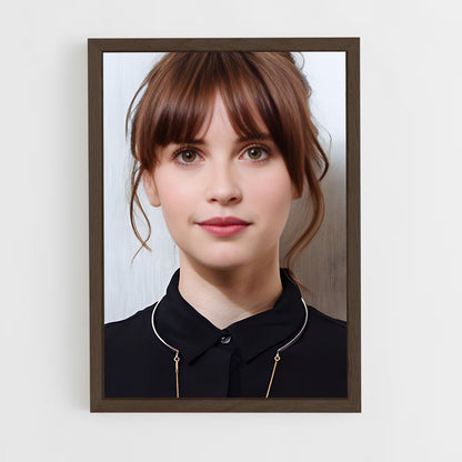 ap-felicity jones-7 cadre Bois foncé