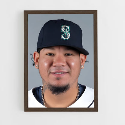 ap-felix hernandez-1 cadre Bois foncé