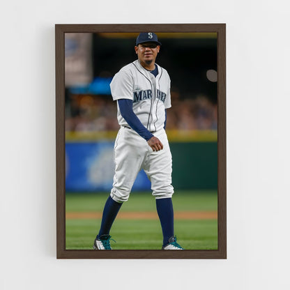ap-felix hernandez-3 cadre Bois foncé
