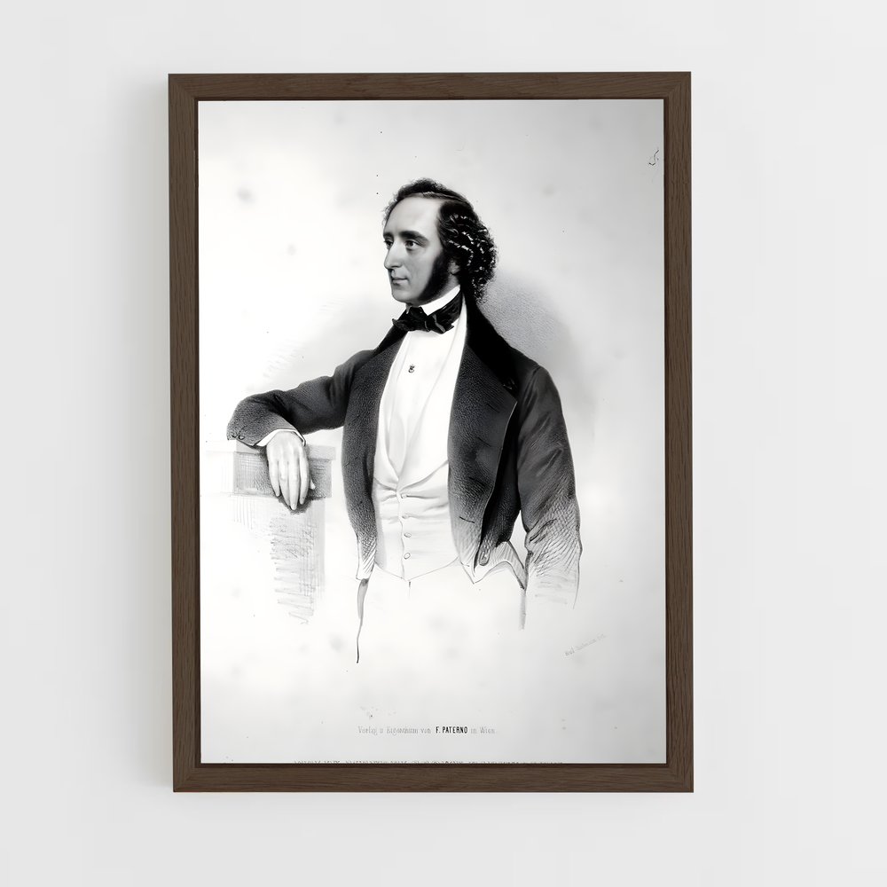 ap-felix mendelssohn-2 cadre Bois foncé
