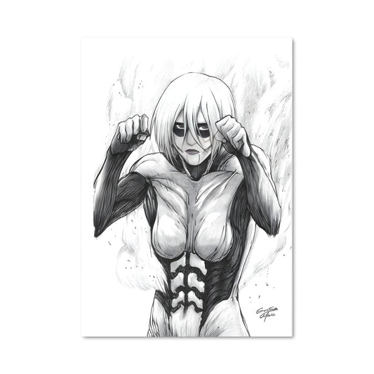 Poster Titanesse en Noir et Blanc