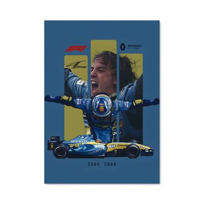 Poster Vitesse Bleu